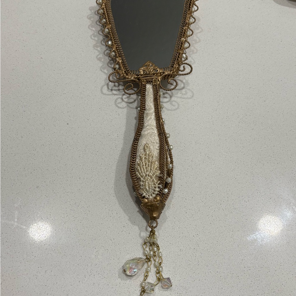 Victorian Lace-Edged Vanity Mirror Barbtex Vintage